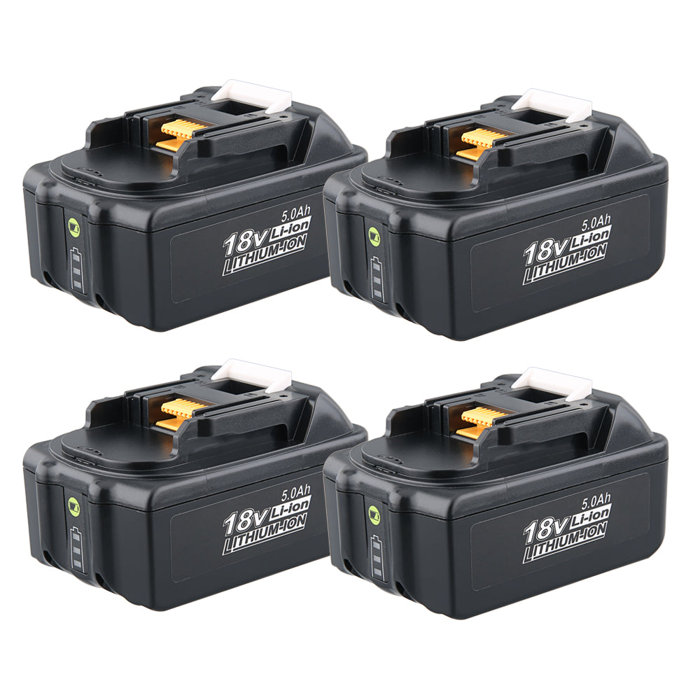 4 Pack For Makita 18V Battery Replacement | BL1850B 5.0Ah Li-ion Battery With LED Indicator I BL1840 BL1850 BL1830 | clearance