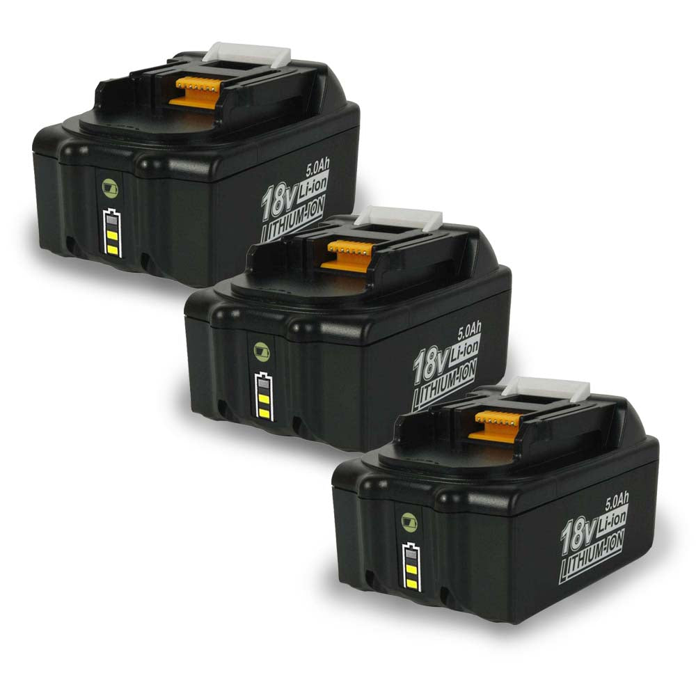 3 Pack For Makita 18V Battery Replacement | BL1850B 5.0Ah Li-ion Battery With LED Indicator I BL1840 BL1850 BL1830