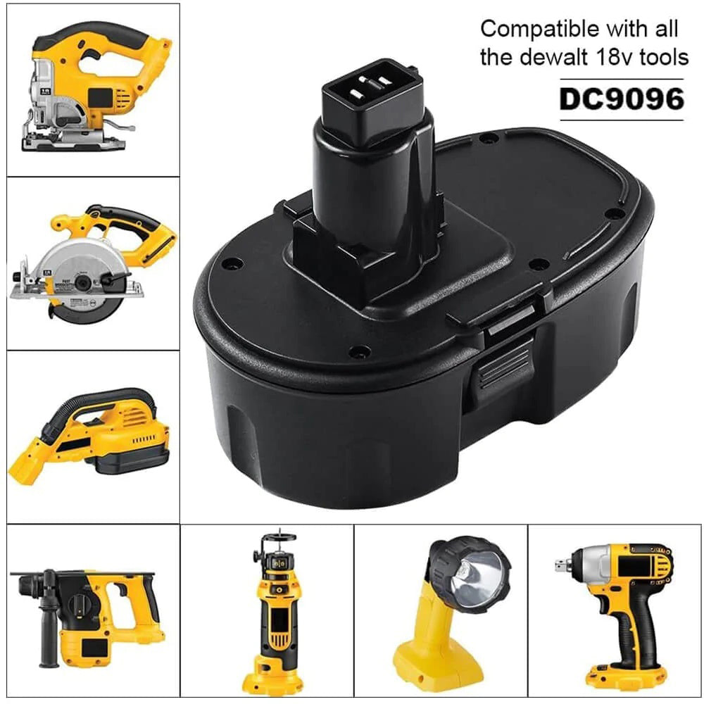 For DeWalt 18V Battery Replacement | DC9099 DW9095 Ni-MH 4.8Ah Battery