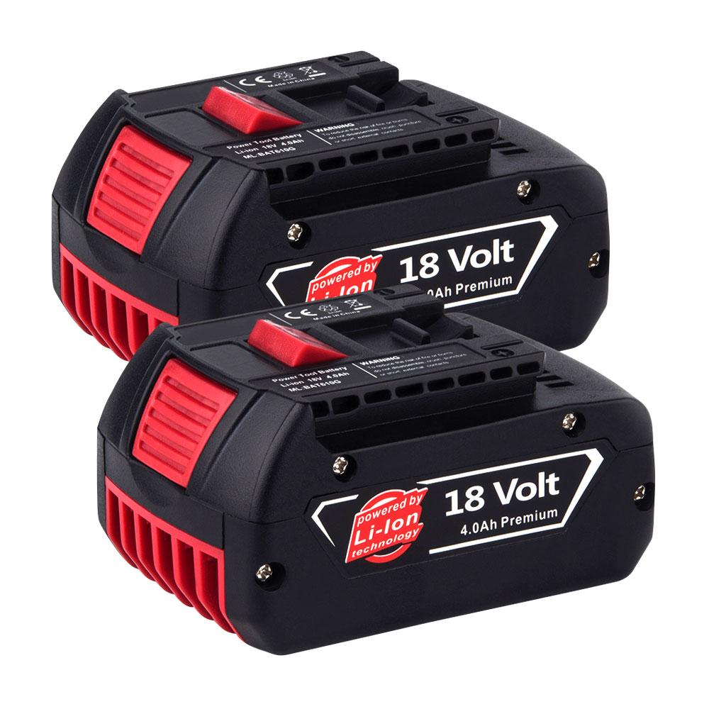 For BOSCH 18V Battery Replacement | BAT610G 5.0Ah Li-ion  Battery 2 Pack