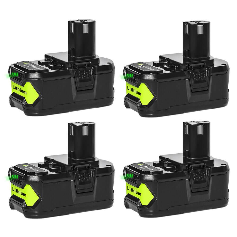 6.5Ah For Ryobi 18V P108 Battery Replacement | One+ P107 Li-ion  Battery 4 Pack