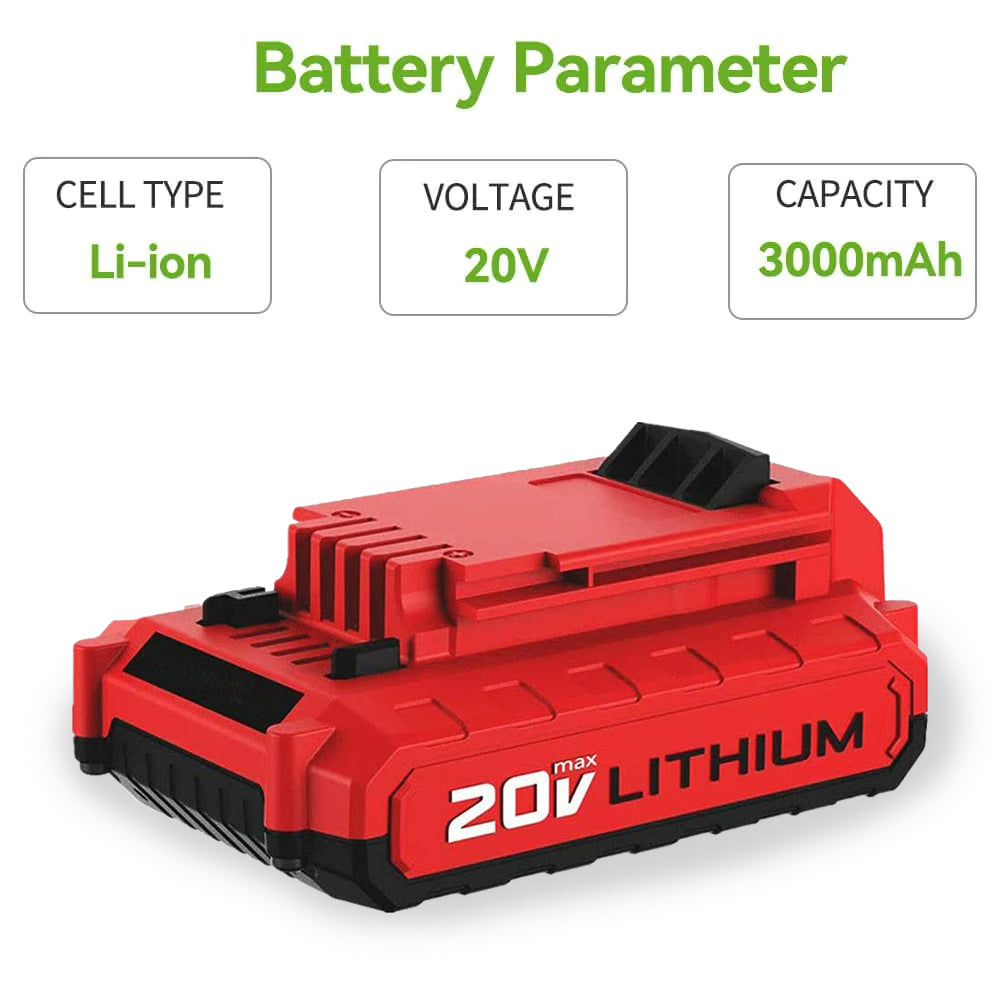 For Porter Cable 20V Battery Replacement | PCC680L 3.0Ah Li-ion Battery
