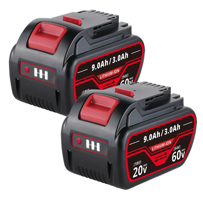 For Dewalt DCB609 20V/60V MAX FLEXVOLT Li-Ion 9.0Ah Battery DCB609-2 DCB606 2Pack - Triple-Batteries