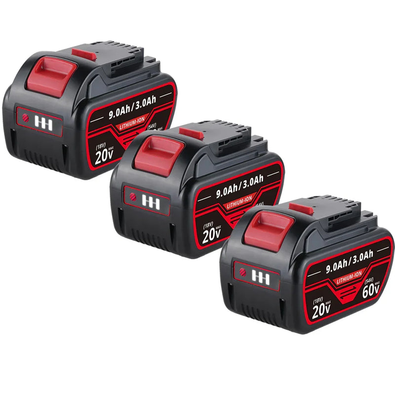 For Dewalt DCB609 20V/60V MAX FLEXVOLT Li-Ion 9.0Ah Battery DCB609-2 DCB606 3Pack - Triple-Batteries