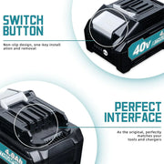 2 Pack For Makita 40V 4.0Ah BL4040 Battery Replacement BL4025 40V Lithium Battery Compatible with BL4040 BL4025 BL4025B BL4020 BL4050 - Triple-Batteries