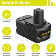 8.0Ah For Ryobi 18V P108 Battery replacement | High Capacity Li-ion Battery - Triple-Batteries
