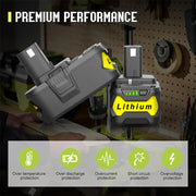 3 Packs 7.0Ah For Ryobi 18V P108 Battery replacement | High Capacity Li-ion Battery - Triple-Batteries