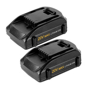 For Worx 20V WA3520 Battery Replacement 4.0Ah High Capacity Li-ion 2 Pack - Triple-Batteries