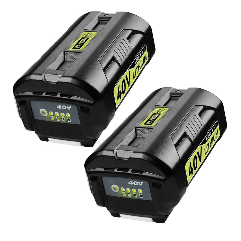 For Ryobi 40V battery 6.0Ah replacement | OP4026 Lithium-ion battery with led indicator 2 PACK - Triple-Batteries