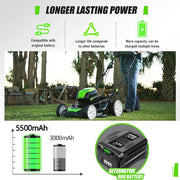 For Greenworks 80V 5.5Ah Battery Max GBA80200 compatible with Greenworks 80V Cordless Power Tools GCH8040 - Triple-Batteries