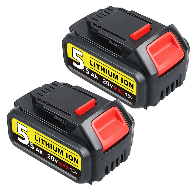 For DeWalt 20V Max XR Battery Replacement | DCB200 5.5Ah 2 Pack - Triple-Batteries
