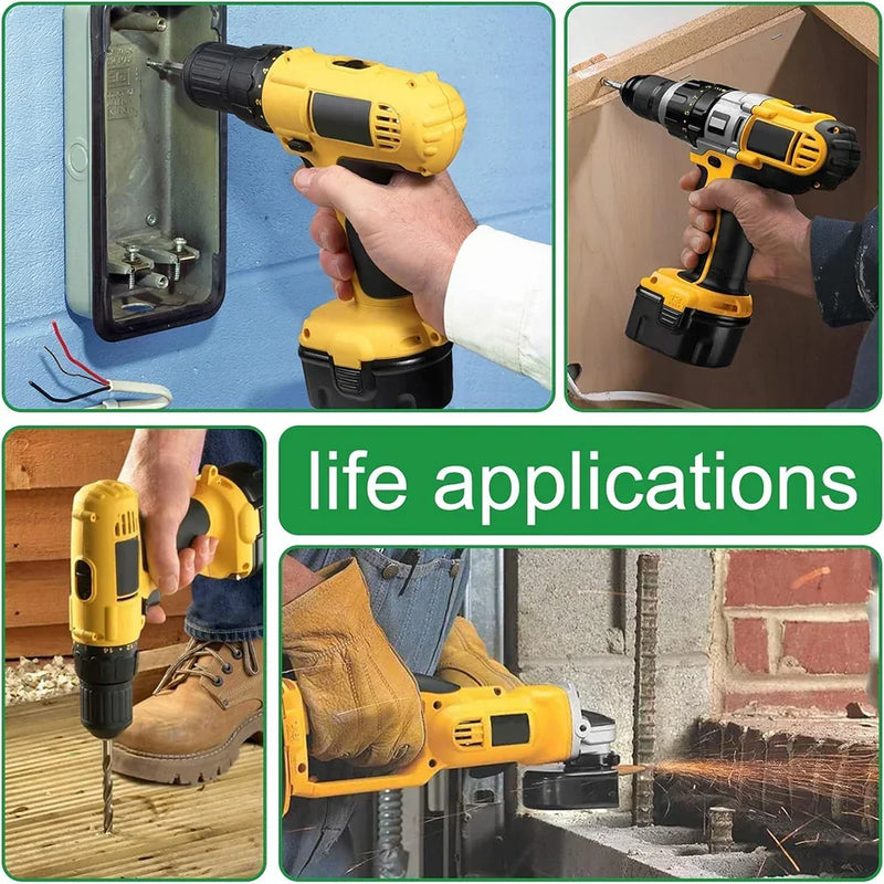 For Dewalt 12V XRP Battery Replacement | DC9071 4.8Ah Ni-Mh Battery 4 Pack - Triple-Batteries