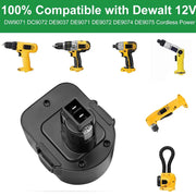 For Dewalt 12V XRP Battery Replacement | DC9071 4.8Ah Ni-Mh Battery - Triple-Batteries