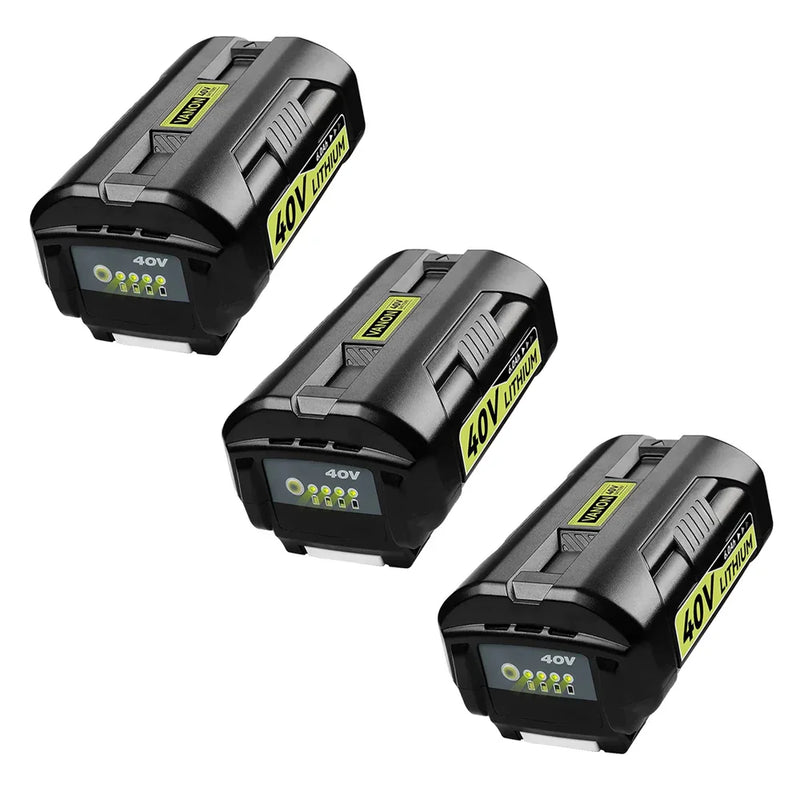 For Ryobi 40V battery 6.0Ah replacement | OP4026 Lithium-ion battery with led indicator 3 PACK - Triple-Batteries