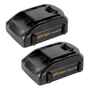 For Worx 20V Max Battery Replacement | WA3520 6.0Ah Li-ion Battery 2 Pack - Triple-Batteries