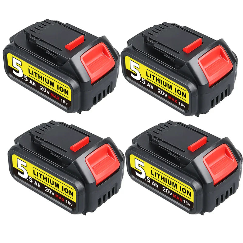 For DeWalt 20V Max XR Battery Replacement | DCB200 5.5Ah 4 Pack - Triple-Batteries