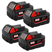 For Milwaukee M18 Battery Replacement | 18V XC 4.0Ah Li-Ion Battery 4 Pack - Triple-Batteries
