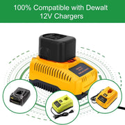 For Dewalt 12V XRP Battery Replacement | DC9071 4.8Ah Ni-Mh Battery 4 Pack - Triple-Batteries