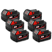 For Milwaukee M18 Battery Replacement | 18V XC 4.0Ah Li-Ion Battery 6 Pack - Triple-Batteries