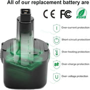 For Dewalt 12V XRP Battery Replacement | DC9071 4.8Ah Ni-Mh Battery 4 Pack - Triple-Batteries