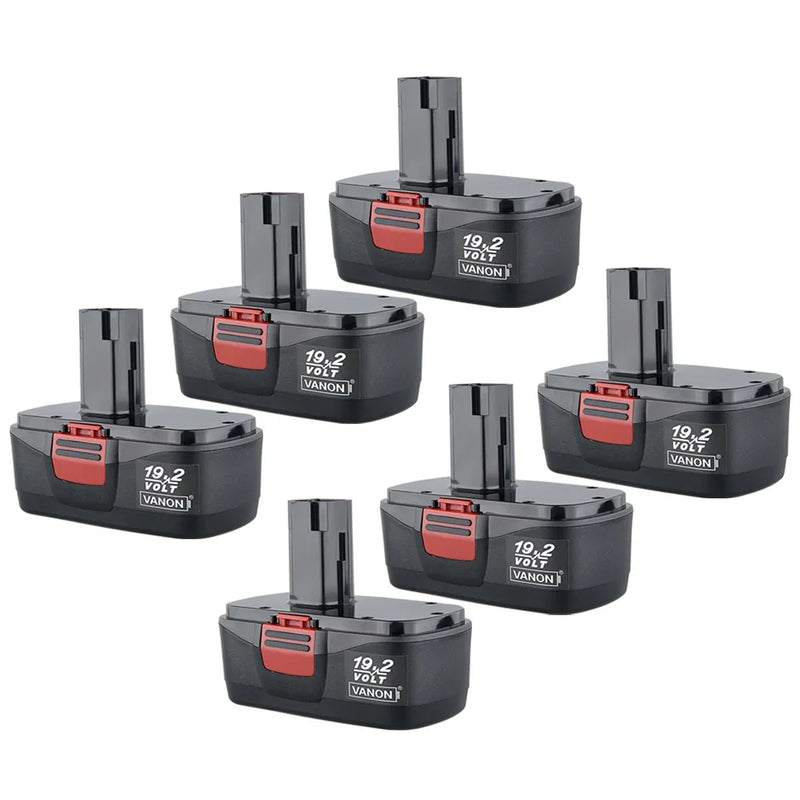 For Craftsman 19.2V 7.0Ah Replacement Battery | 130279005 Black Battery 6 Pack - Triple-Batteries
