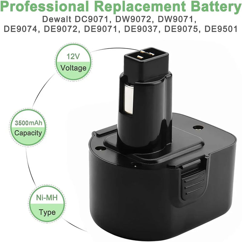 For Dewalt 12V XRP Battery Replacement | DC9071 4.8Ah Ni-Mh Battery - Triple-Batteries