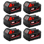 For Milwaukee 18V 5.0Ah XC Battery Replacemen | M18 Li-ion 6 Pack - Triple-Batteries