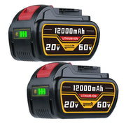 For Dewalt DCB609 20V/60V MAX FLEXVOLT Li-Ion 12.0Ah Battery DCB609-2 DCB606 2PACK - Triple-Batteries