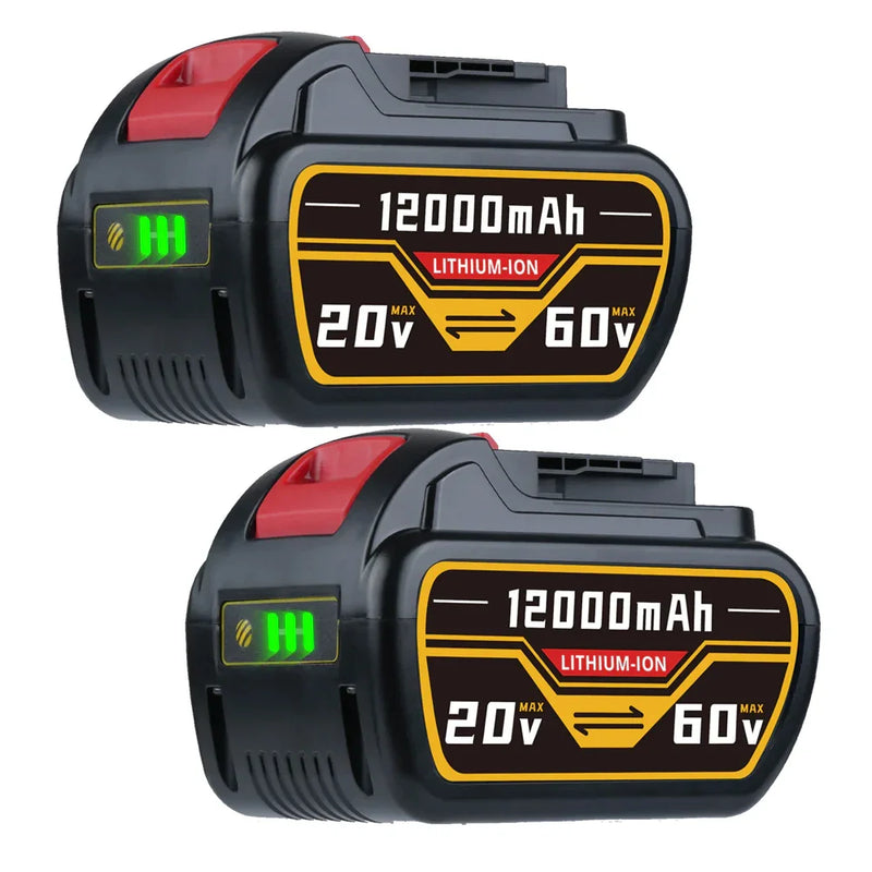 For Dewalt DCB609 20V/60V MAX FLEXVOLT Li-Ion 12.0Ah Battery DCB609-2 DCB606 2PACK - Triple-Batteries
