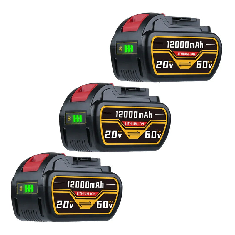 For Dewalt DCB609 20V/60V MAX FLEXVOLT Li-Ion 12.0Ah Battery DCB609-2 DCB606 3PACK - Triple-Batteries