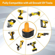 For Dewalt 12V XRP Battery Replacement | DC9071 4.8Ah Ni-Mh Battery 4 Pack - Triple-Batteries