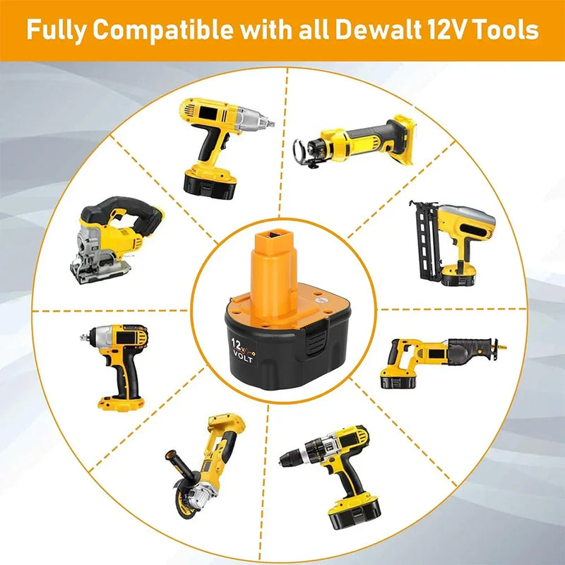 For Dewalt 12V XRP Battery Replacement | DC9071 4.8Ah Ni-Mh Battery 4 Pack - Triple-Batteries