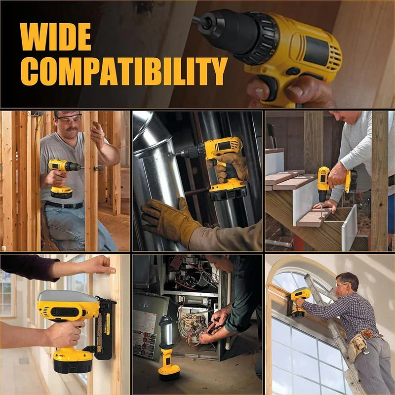 For Dewalt 12V XRP Battery Replacement | DC9071 4.8Ah Ni-Mh Battery 4 Pack - Triple-Batteries