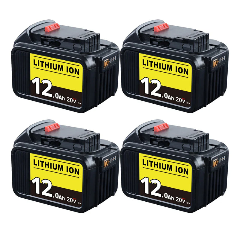 4 Pack For Dewalt 20V Battery 12Ah replacement | DCB205 Li-ion Battery - Triple-Batteries