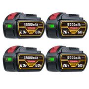 For Dewalt DCB609 20V/60V MAX FLEXVOLT Li-Ion 12.0Ah Battery DCB609-2 DCB606 4PACK - Triple-Batteries