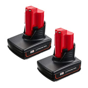 For Milwaukee M12 12V Battery Replacement | 5.5Ah Li-ion Battery 2 Pack - Triple-Batteries