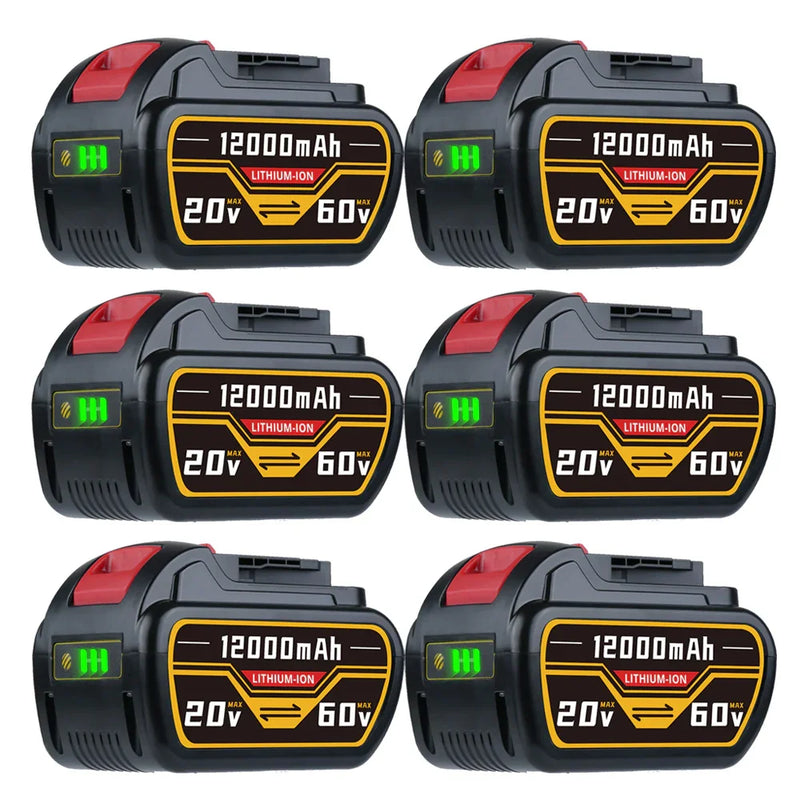 For Dewalt DCB609 20V/60V MAX FLEXVOLT Li-Ion 12.0Ah Battery DCB609-2 DCB606 6PACK - Triple-Batteries