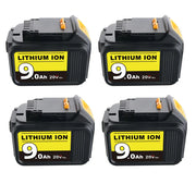 9.0Ah For DeWalt 20V Battery Replacement | Max XR Li-ion Battery DCB209 DCB205 DCB200 4 Pack | clearance - Triple-Batteries