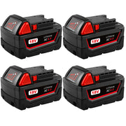 For Milwaukee 18V 6.0Ah Battery Replacement | M18 Li-ion Battery 4 Pack - Triple-Batteries
