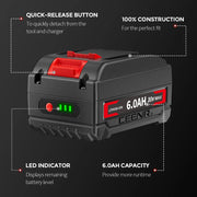 Ceenr 6.0Ah Battery For Worx 18V(20V Max) 4 Pack | Model WA3520, with LG Battery Cell (INR18650HG2) - Triple-Batteries