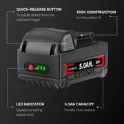 Ceenr 5.0Ah Battery For Milwaukee 18V 2 Pack | Replacement Model - Triple-Batteries