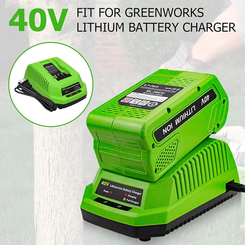 2 Pack For GreenWorks 40V 7.0Ah Battery Replacement | Lithium Battery 29472 29462 Battery For GreenWorks 40V G-MAX Power Tools - Triple-Batteries