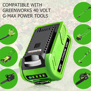 2 Pack For GreenWorks 40V 7.0Ah Battery Replacement | Lithium Battery 29472 29462 Battery For GreenWorks 40V G-MAX Power Tools - Triple-Batteries
