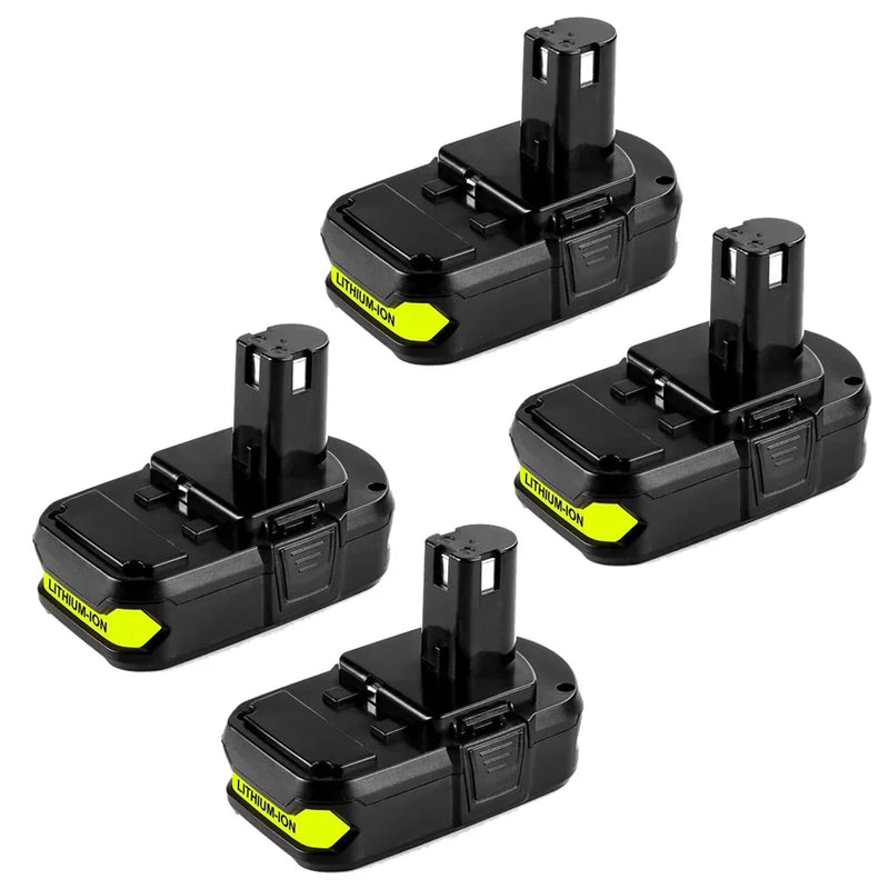 4 Packs For Ryobi 18V P102 P104 Battery Replacement | 3.0Ah Li-Ion Battery - Triple-Batteries