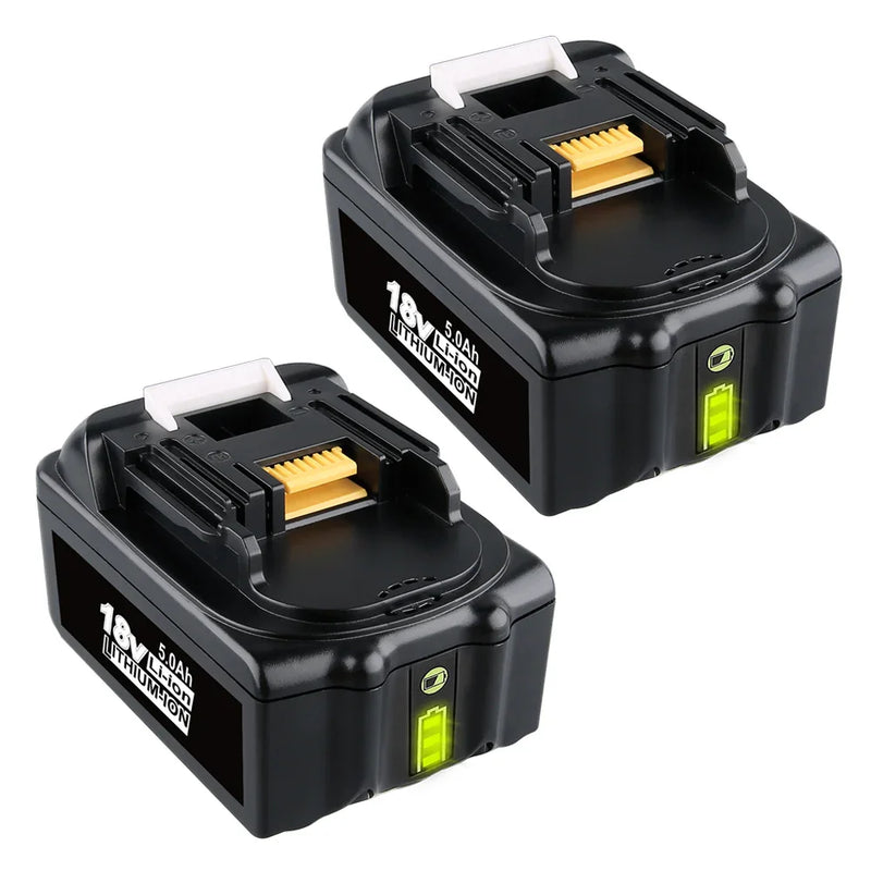 2 Pack For Makita 18V Battery Replacement | BL1850B 5.0Ah Li-ion Battery With LED Indicator I BL1840 BL1850 BL1830 - Triple-Batteries