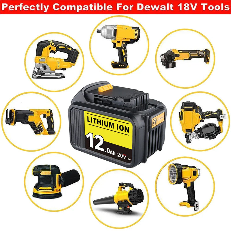 For Dewalt 20V Battery 12Ah replacement | DCB205 Li-ion Battery - Triple-Batteries
