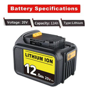 8 Pack For Dewalt 20V Battery 12Ah replacement | DCB205 Li-ion Battery - Triple-Batteries