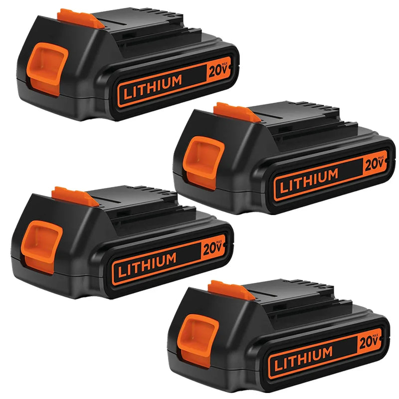 For Black and Decker 20V 2.5Ah Battery Replacement | LBXR20 Li-ion Battery 4 Pack - Triple-Batteries