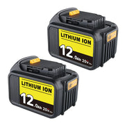 2 Pack For Dewalt 20V Battery 12Ah replacement | DCB205 Li-ion Battery - Triple-Batteries
