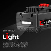Ceenr 5.0Ah Battery For Porter Cable 20V Max 2 Pack | Replacement Model PCC685 - Triple-Batteries